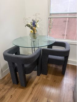 Glass table and chairs