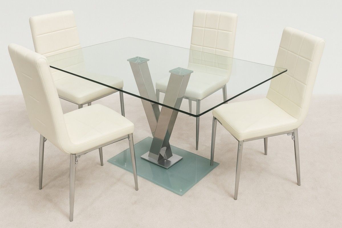 Victory Rectangular Cream Dining set