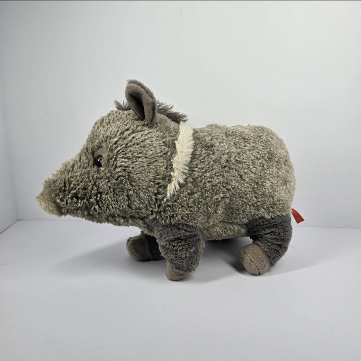 Wild Republic Javelina Javelin Wild Boar Pig Plush 12" Stuffed Animal Grey Brown