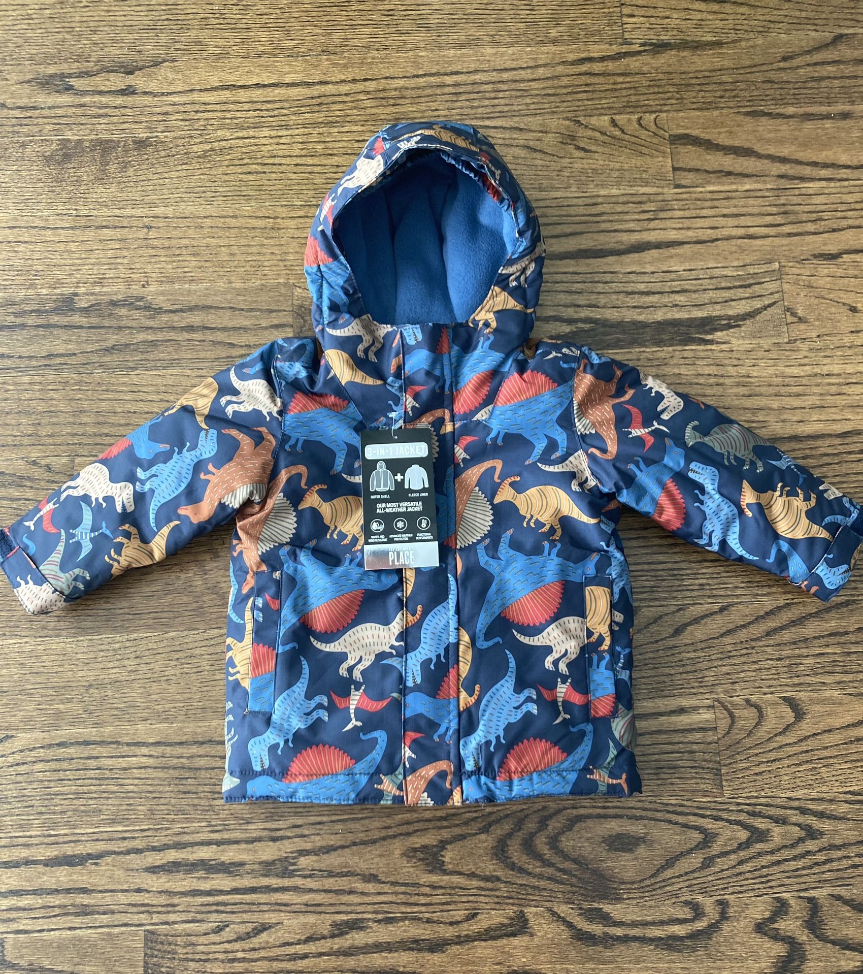 *FOR SALE BNWT Toddler Boys Print 3 In 1 Jacket-Tidal