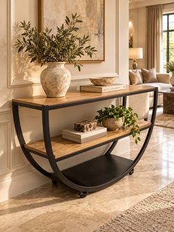 Modern console table.