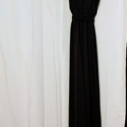 Crystal Sky Black Pantsuit Jumpsuit Waisted Belt Lace Top  Sleeveless Large