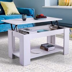 New White Lift Top Coffee Table