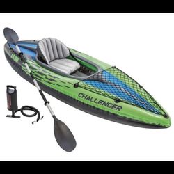 Intex Challenger K1 Inflatable Kayak with Oar and Pump!