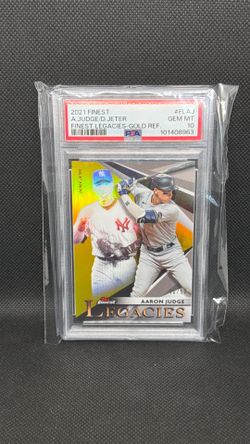 2021 Topps Finest Derek Jeter / Aaron Judge Legacies Gold /50 PSA 10 RARE