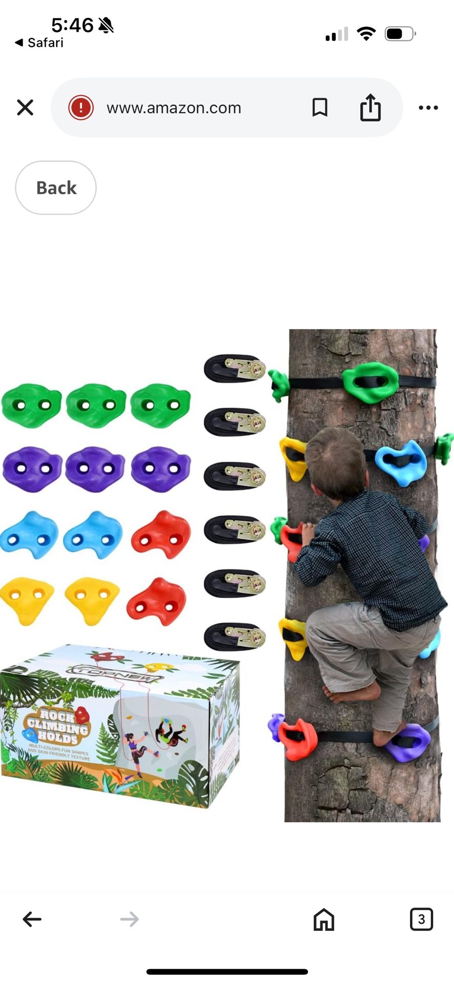 Kids Rock Climbing Set