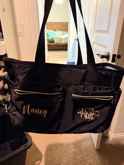 Personalized Nurse Tote Bag Black