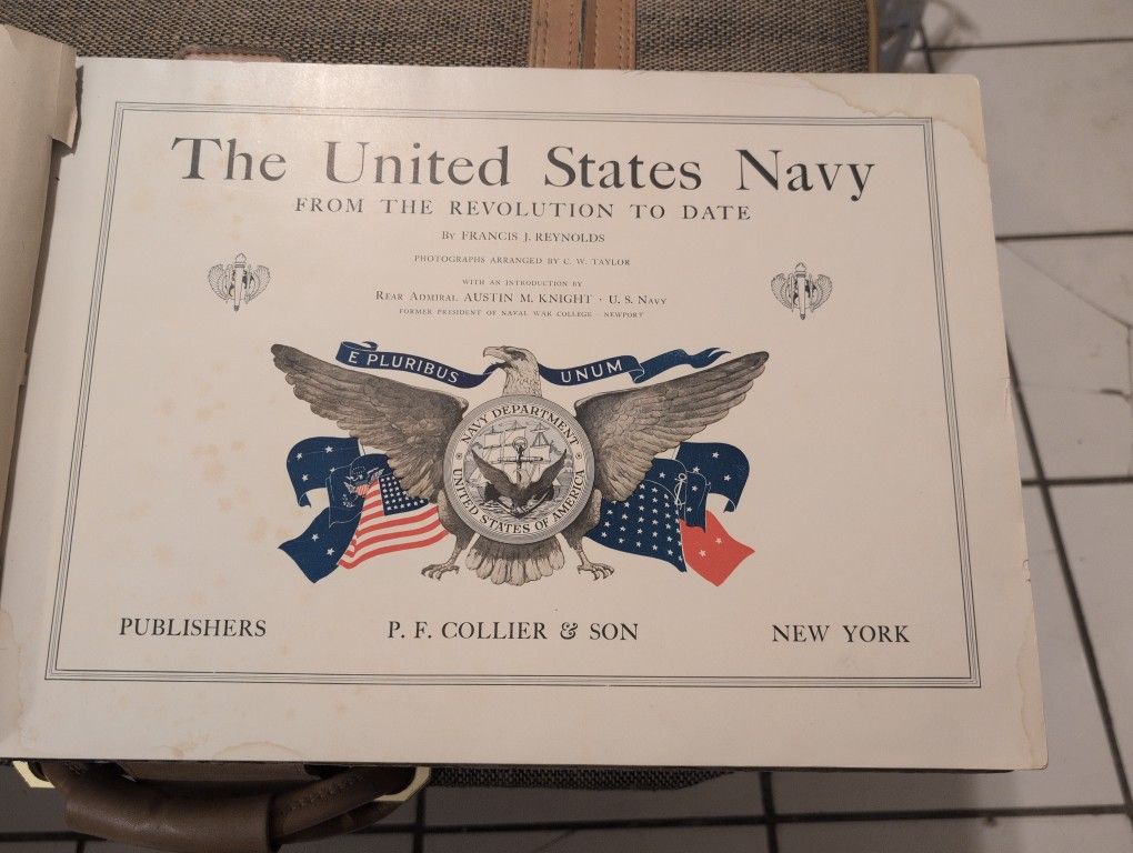 Large Book Of The United States Navy From The Revolution To Date 1918