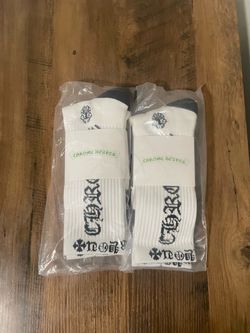 Chrome Hearts White Crew Socks 2-Pairs