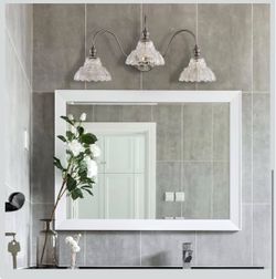 3-Light Sliver Brushed Nickel Bathroom Vanity Light Fixtures Vintage Bathroom Light Vanity Lighting Fixtures for Living Room Over Mirror