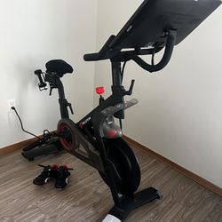 Peloton Bike, 38 Size Shoes, and weights 