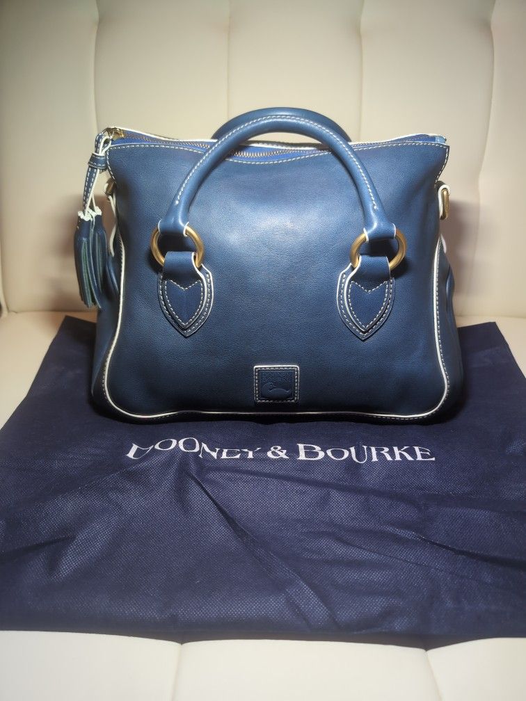 "Dooney & Bourke" Large Blue Florentine Satchel