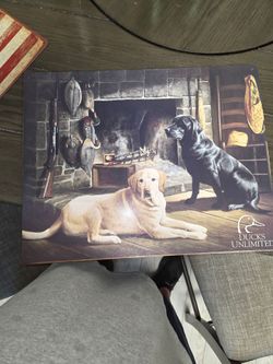 Ducks Unlimited Metal Tin Sign with Labs