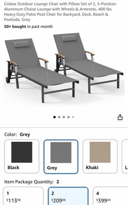 2 longe patio chair $150