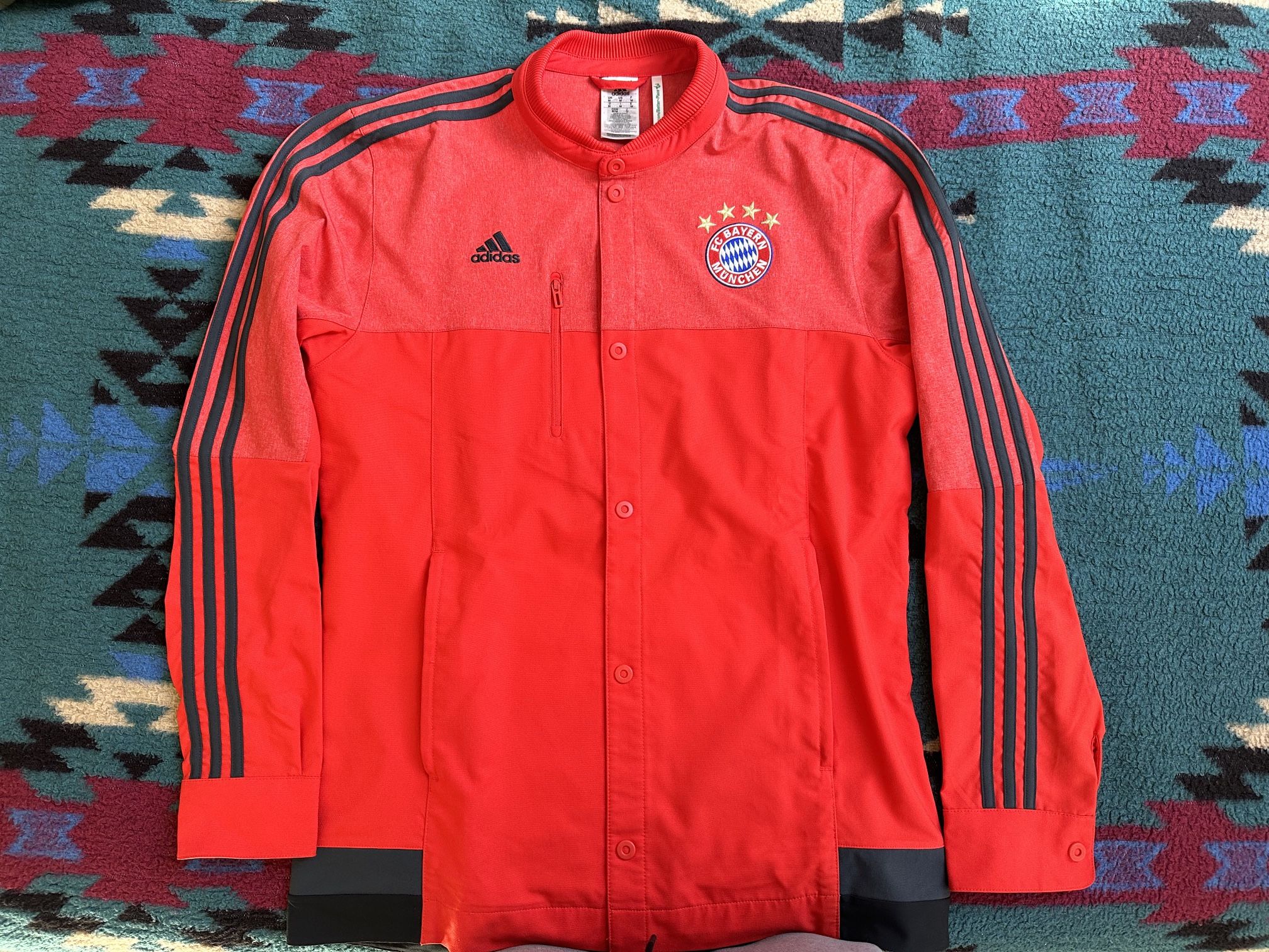 Adidas Bayern Munich 2015 Anthem Jacket Red Men Size M