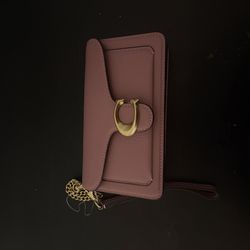 Dusty rose leather crossbody