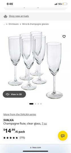 Ikea Svalka Champagne flute glasses 43 total