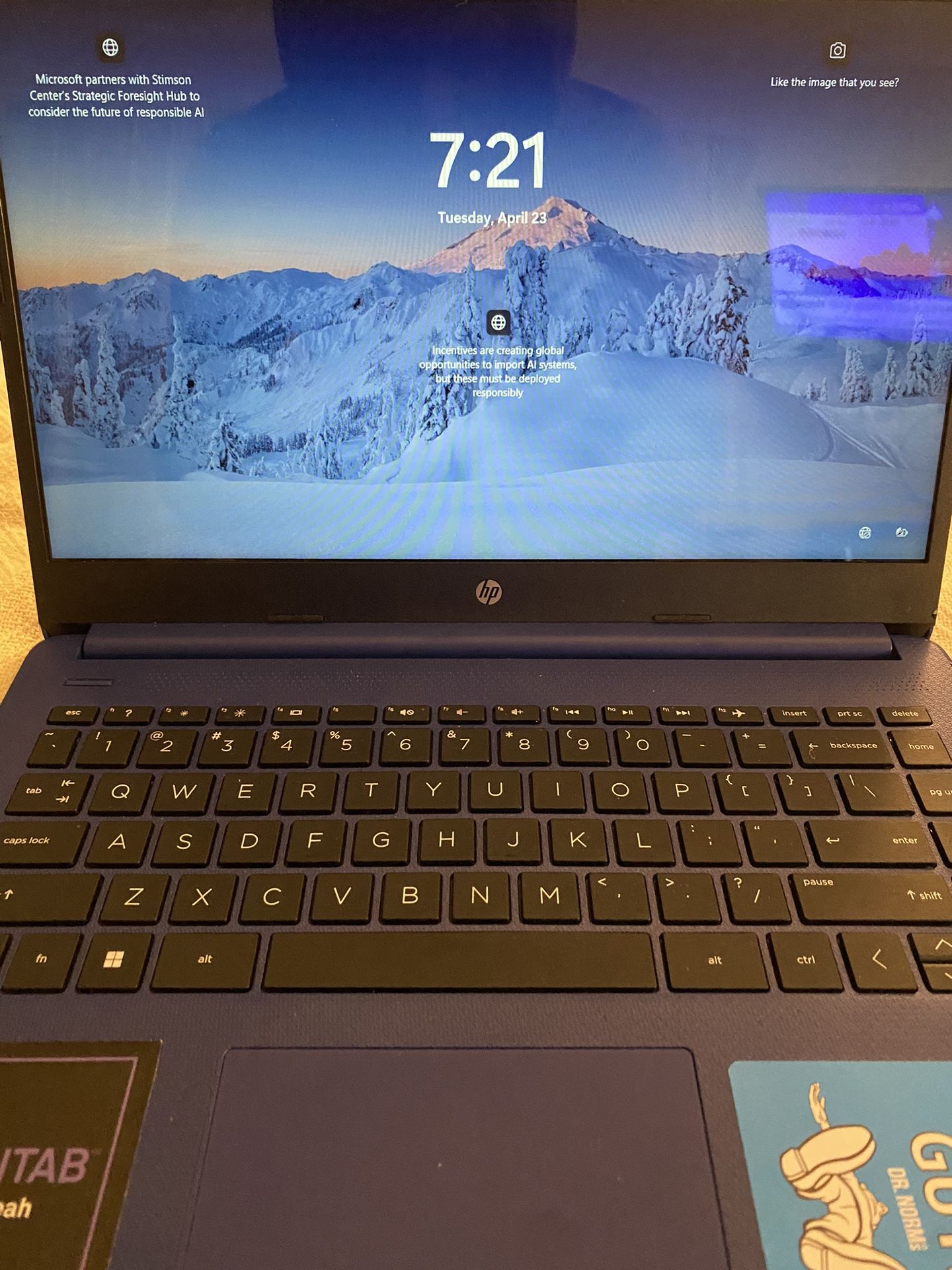 HP Blue Laptop 