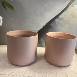 Pale Pink Ceramic Planter Pots Home Decor