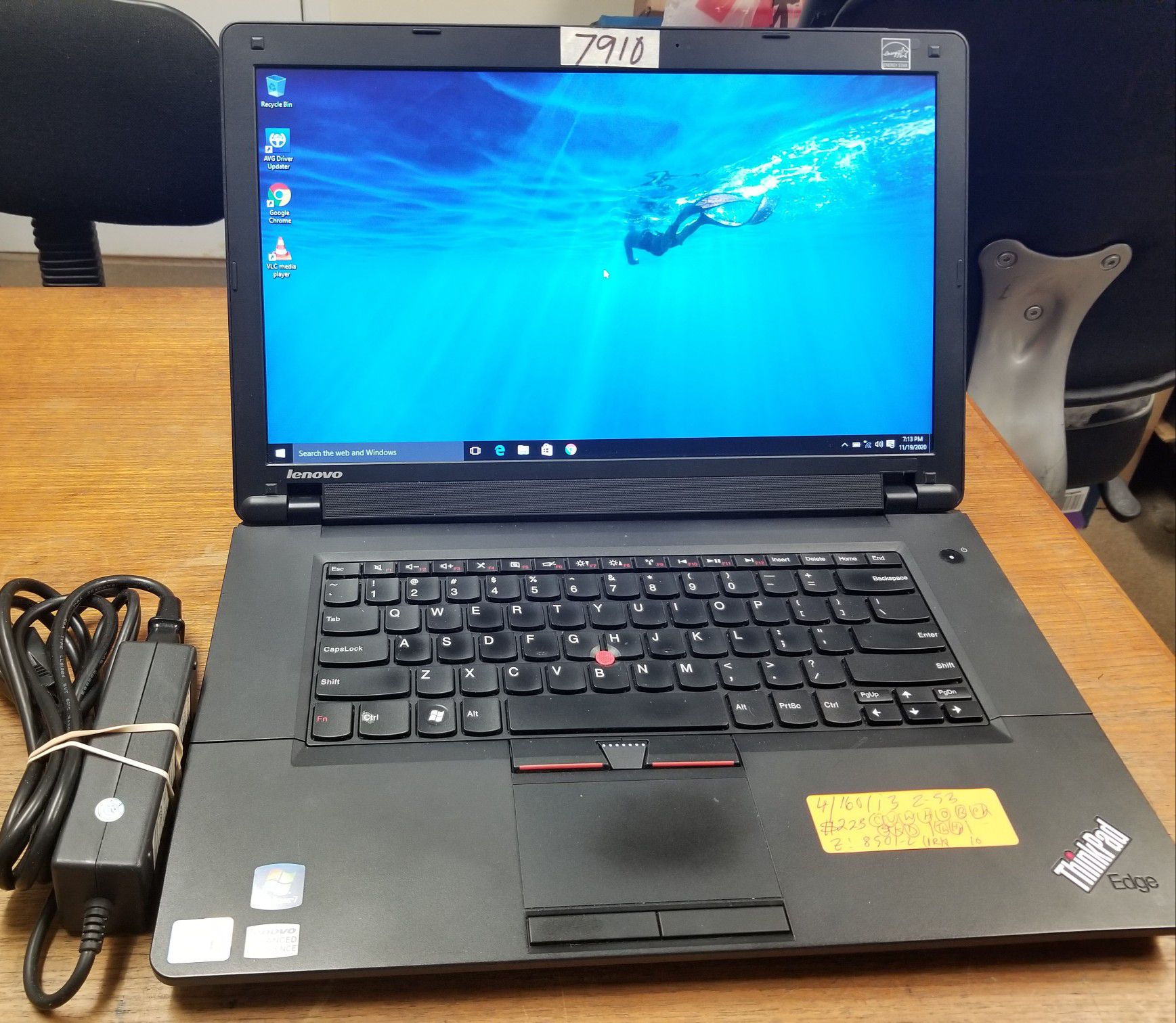 Fixed Price: Lenovo ThinkPad Edge 15.6" Laptop Core i3 4GB Win 10 HDMI Webcam
