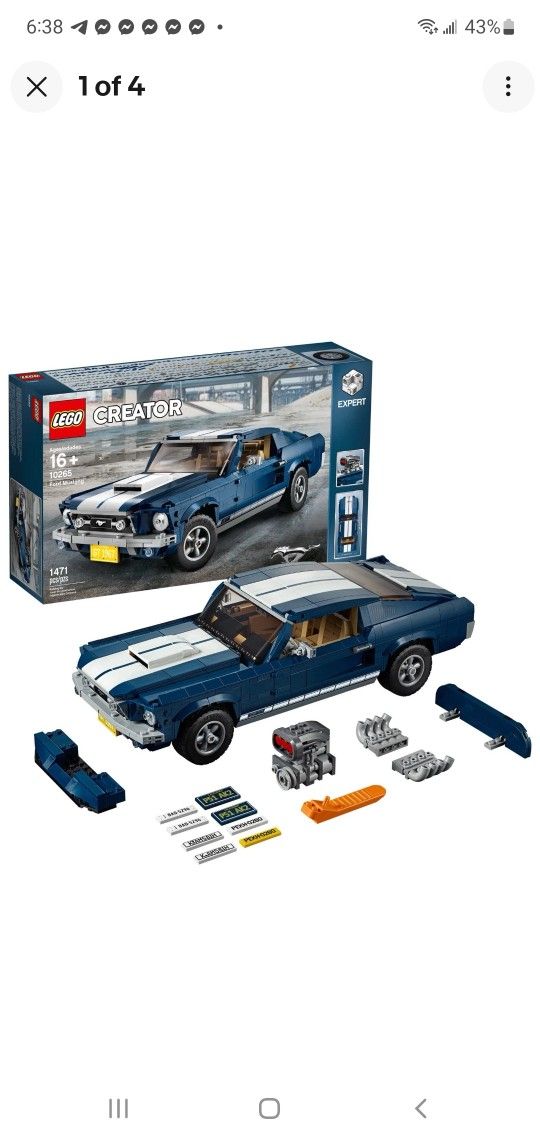 BRAND NEW..LEGO Creator Expert Ford Mustang 10265 Building Set - Exclusive Advanced Collector's Car