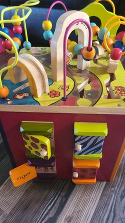 Baby toys wooden activity cube