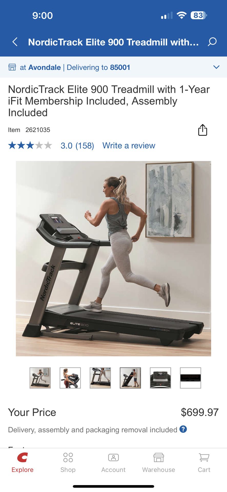 NordicTrack Elite 900 Treadmill 