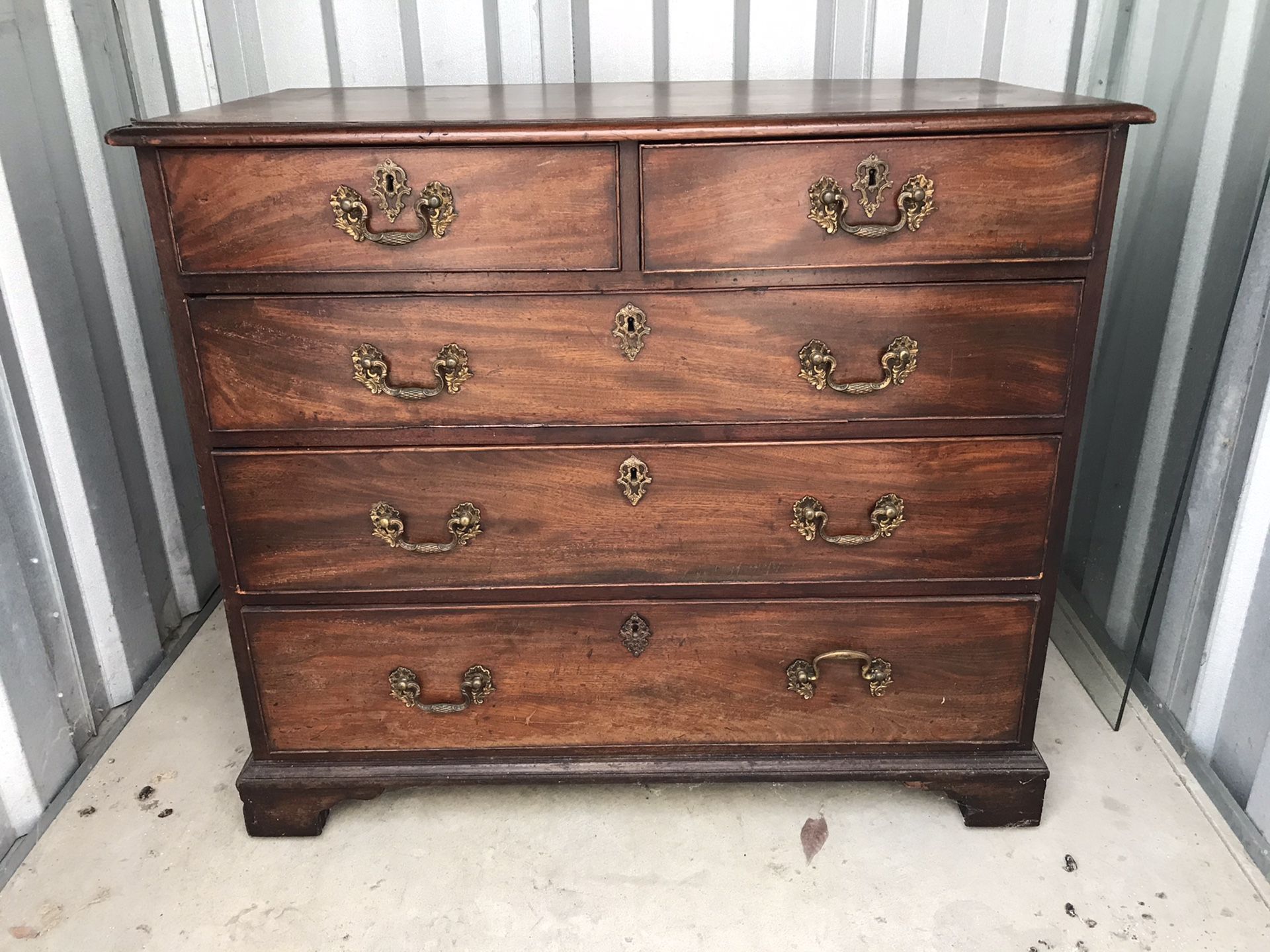 Beautiful mid 1800s provincial flame mahogany chest