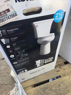 ✨️ KOHLER Highline Arc Extra Tall 12 in. Rough In 2-Piece 1.28 GFP Single Flush Elongated Toilet in White with Soft Close Seat #6064