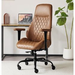 Home Office Desk Chair, High Back Executive Office Task Chair, Ergonomic Computer Chair with Lumbar Support, Adjustable Height Rolling Swivel Chair wi