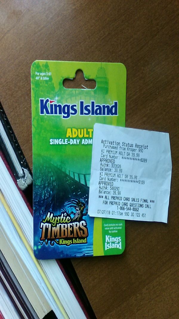 2 Tickets To Kings Island For In Columbus Oh Offerup 2 Tickets To Kings Island For In