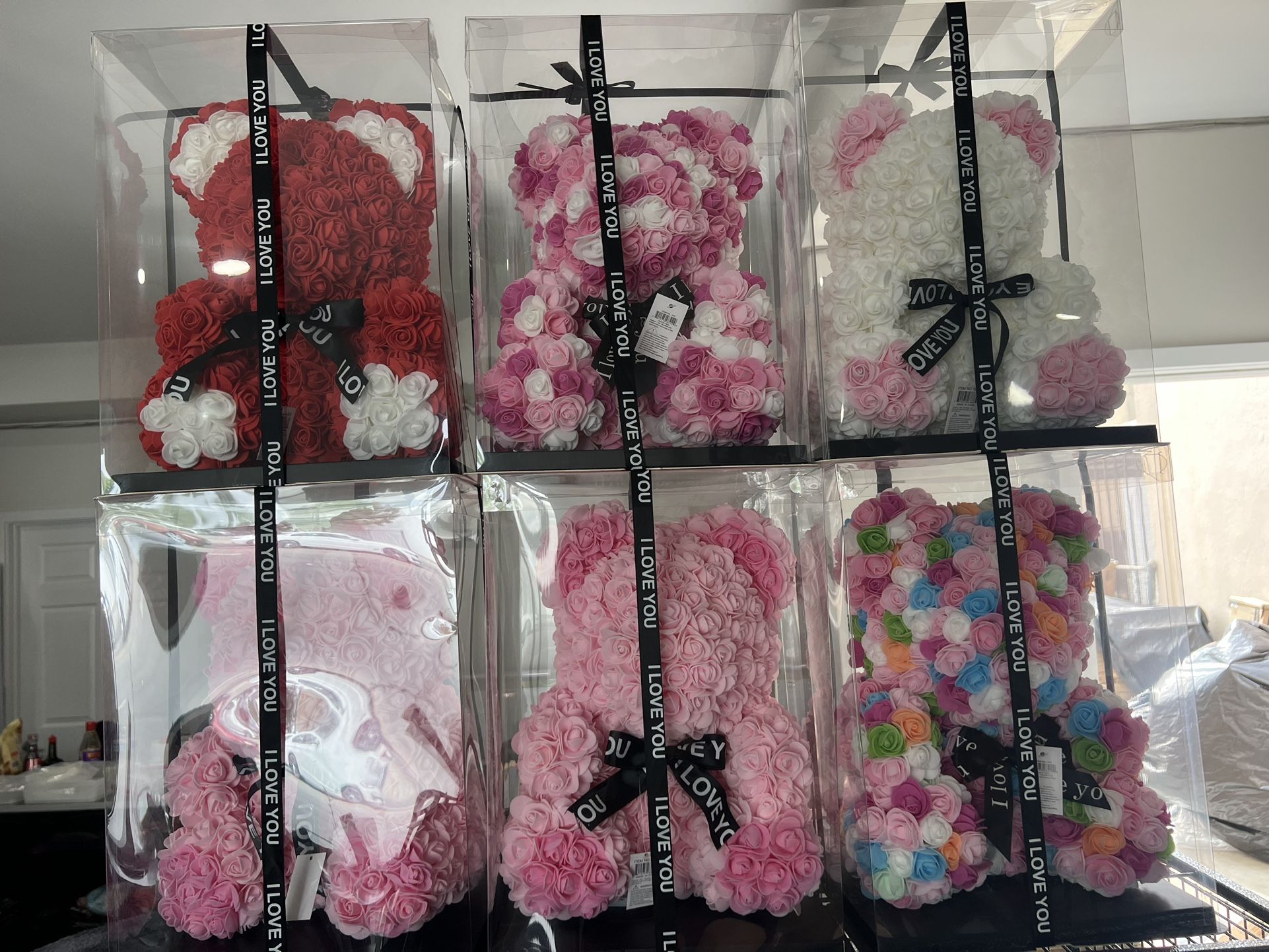 Flower Teddy Bear With Light Big Size 