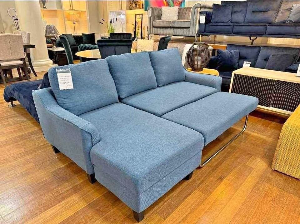 Jarreau Blue Sleeper Sofa Chaise▪️ Delivery and Finance Available▪️New▪️