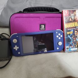 Nintendo Switch Lite With Game And Case.