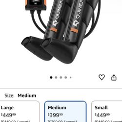 QUINEAR Professional Leg Recovery System, Cordless Air Compression Boots with Sequential Compression, Leg and Foot Massager, Fast Recovery Therapy for