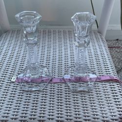 Crystal Candlestick Holders 