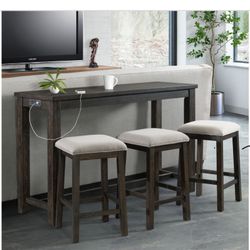 Bar Table Set Three Stools New In The Box