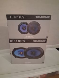 HIFONICS 1 PAIR 6.5 INCH 2 WAY 125 WATTS SHRLLOW MOUNT & 1 PAIR 6×9 2 WAY 150 WATTS CAR SPEAKER