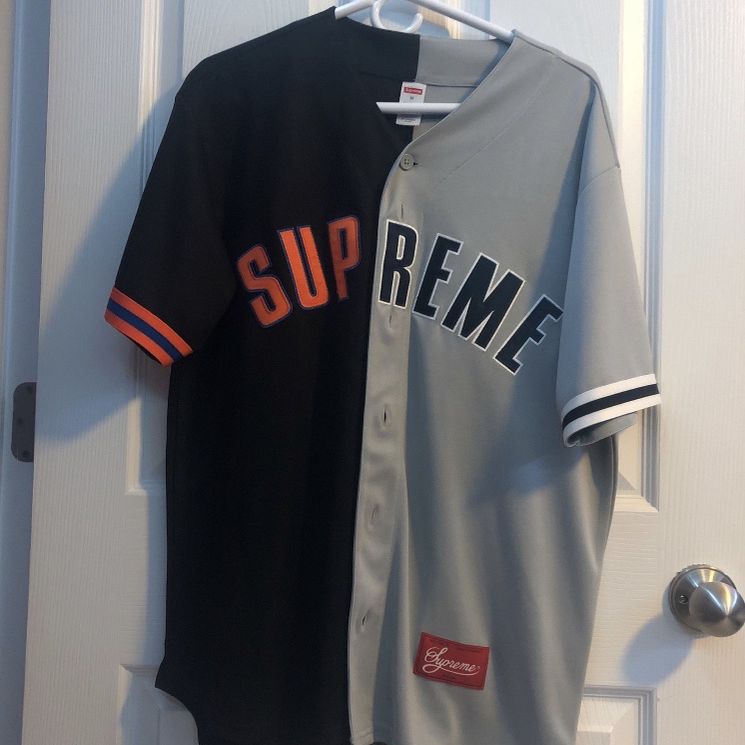Supreme Mitchell & Ness Satin Baseball Jersey DS XL White Blue for Sale in  Newark, CA - OfferUp