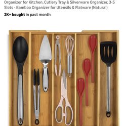 Pirawood Bamboo Drawer Organizer