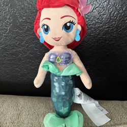 DISNEY PARKS ARIEL PLUSH ARIEL DOLL THE LITTLE MERMAID DISNEYLAND