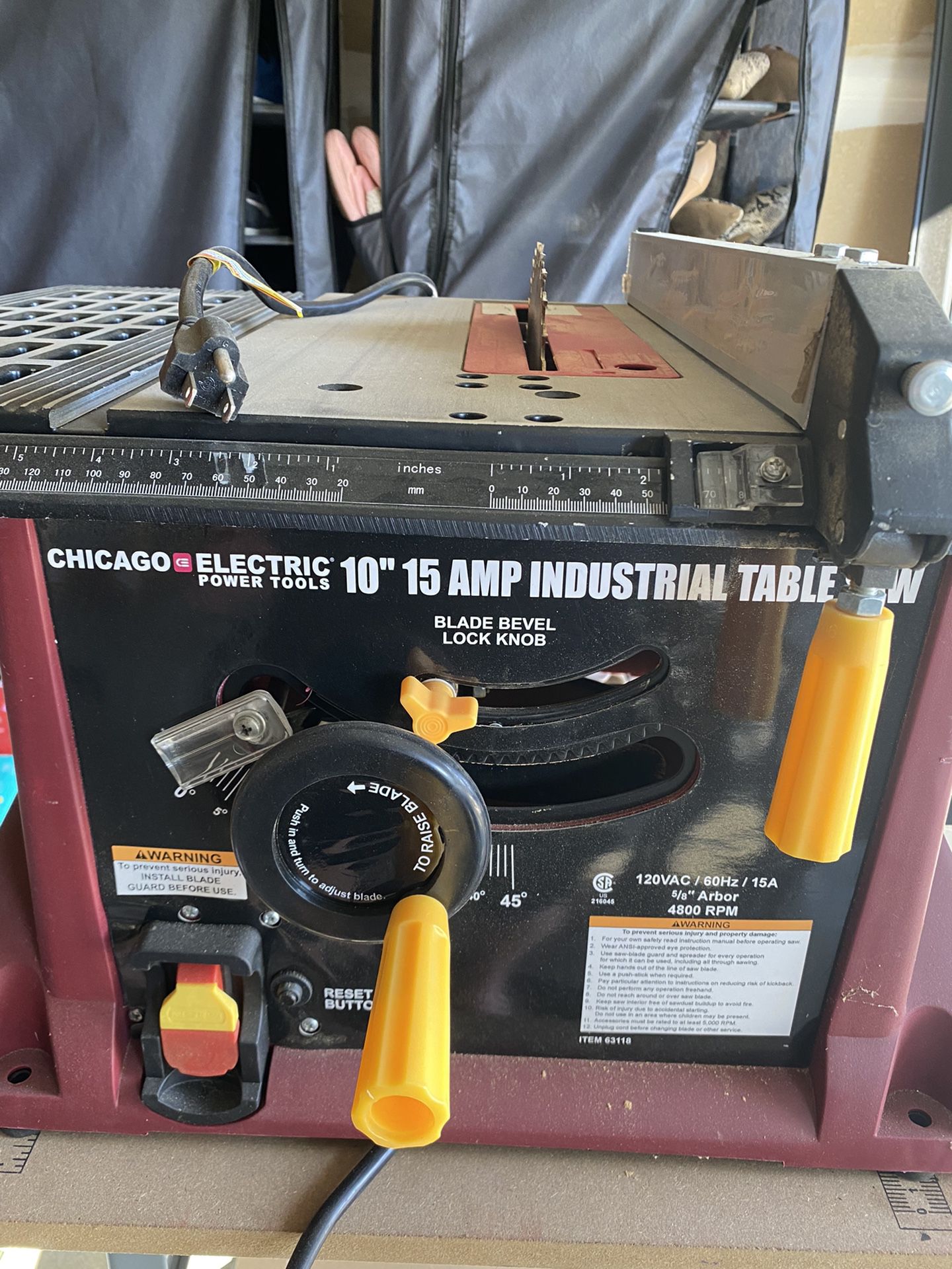 10” 15 Amp Industrial Table Saw 