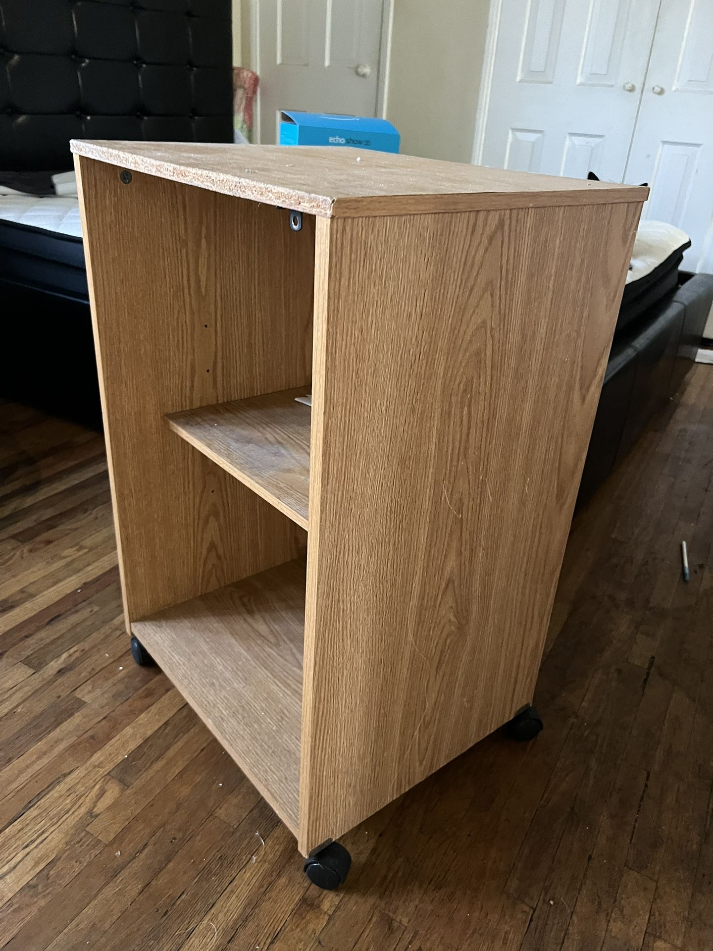 Free Wood Cubby Night Stand On  Rollers 