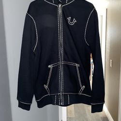 True Religion Jacket Zip Up Size XL