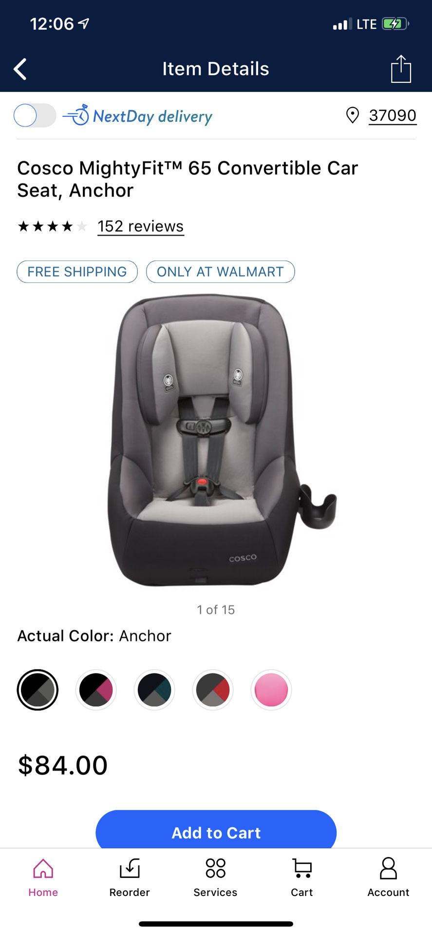 Cosco Mighty Fit car seat