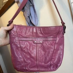 Pink Genuine Leather Purse 