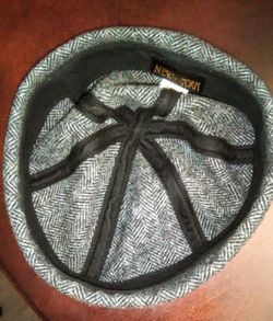 Men's New York Co. Wool Herringbone Cuff Cap Sz L