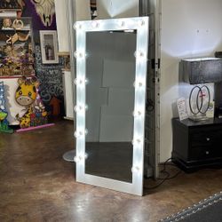 Hollywood Style Floor Mirror 