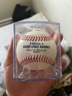Official Julio Rodriguez signed baseball with case