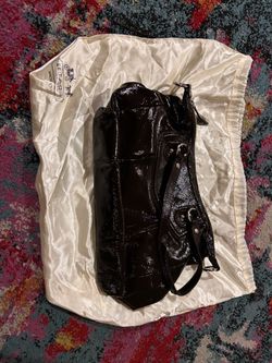 Coach Black Crinkle Patent Leather Shoulder Bag/Tote. 150 obo